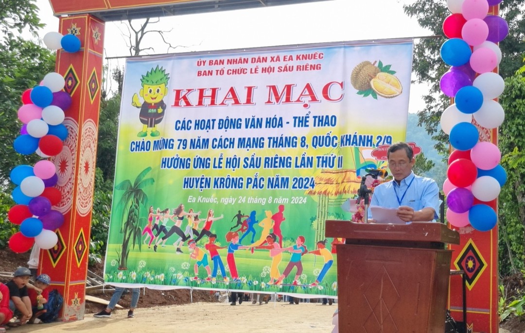 XÃ EA KNUÊC ĐÃ TỔ CHỨC NHIỀU HOẠT ĐỘNG VĂN HOÁ VĂN NGHỆ THỂ DỤC THỂ THAO - ẨM THỰC CÁC DÂN TỘC TẠI KHU DU LỊCH THÁC DRAI DĂNG